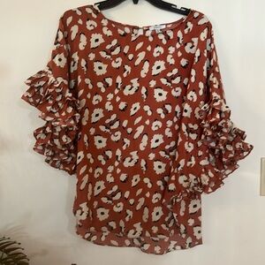 Ruffle Sleeves Tunic